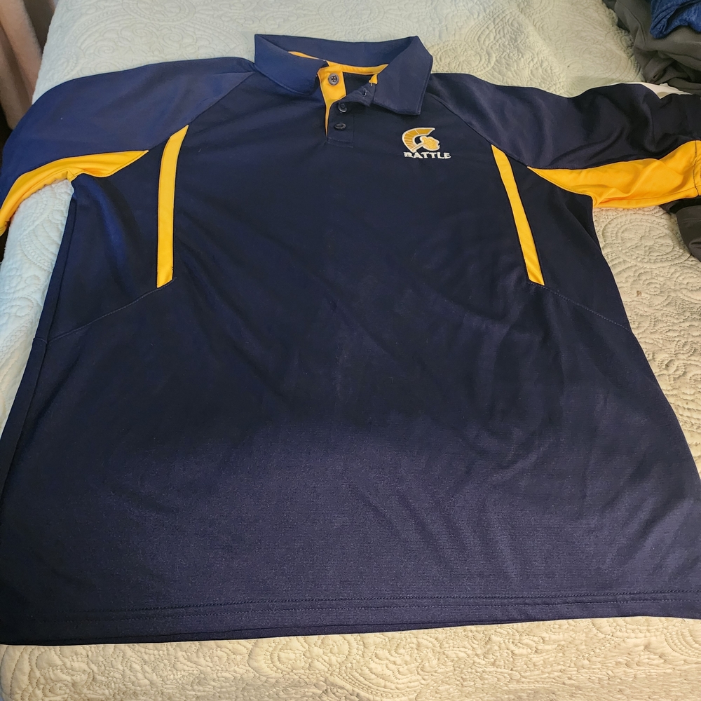 Holloway Navy Polo with Gold Trim